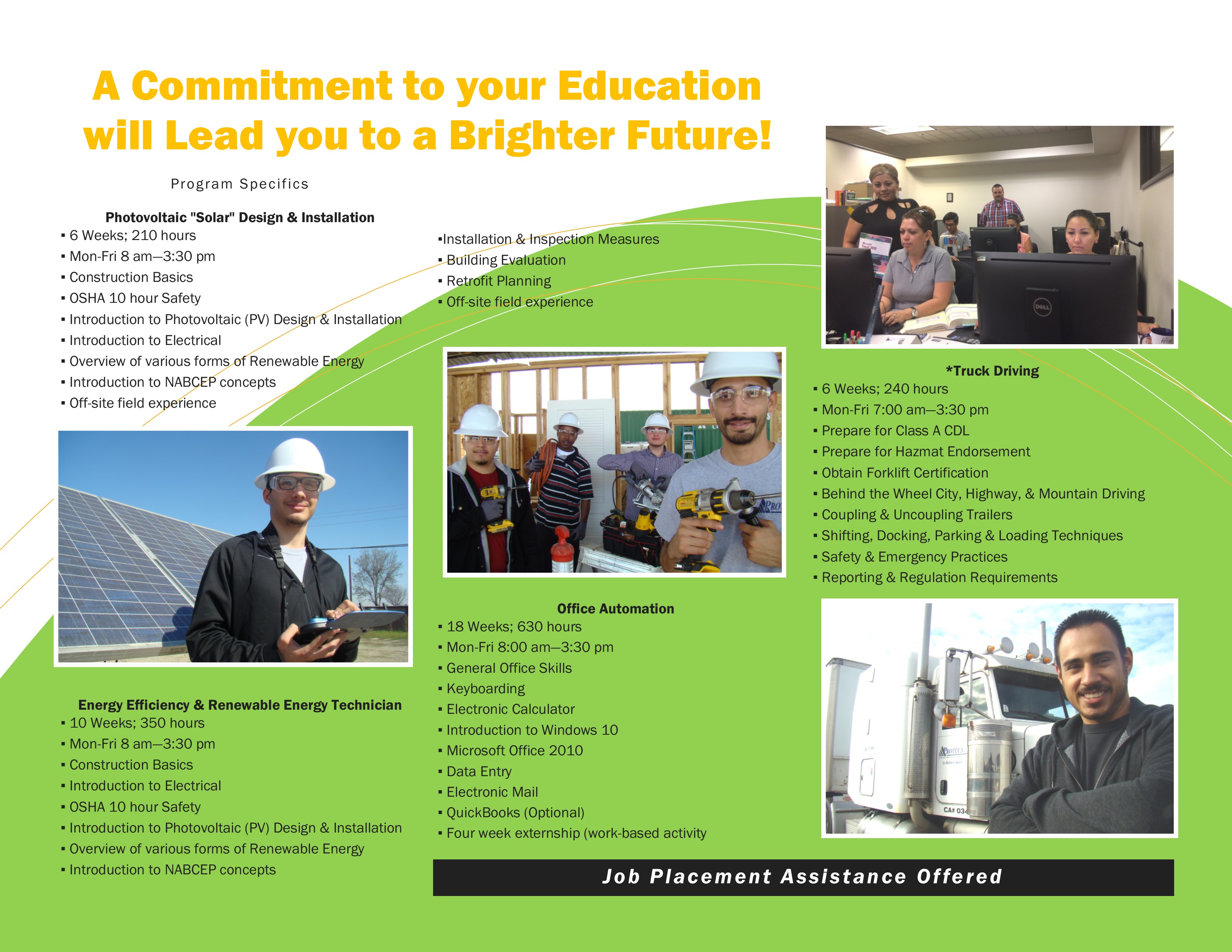 Career & Technical Education Trainings Brochures